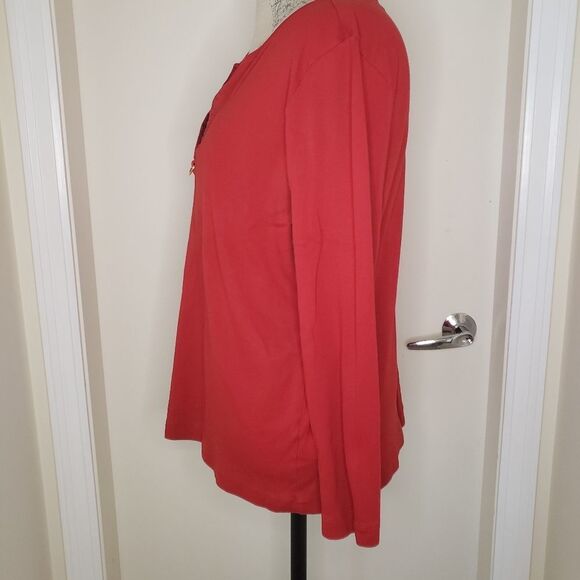 Ralph Lauren red long sleeve top - Picture 2 of 6